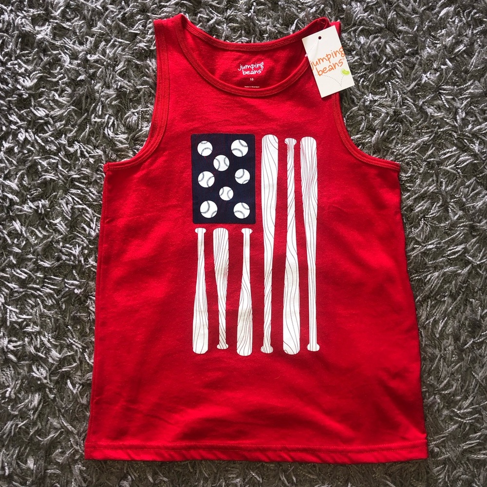 Boys Jumping Beans Baseball Tank Top, Size 10, New With Tags